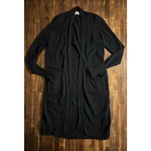 27 Miles Small Cardigan Sweater 100% Cashmere Knit Long Duster Open Front